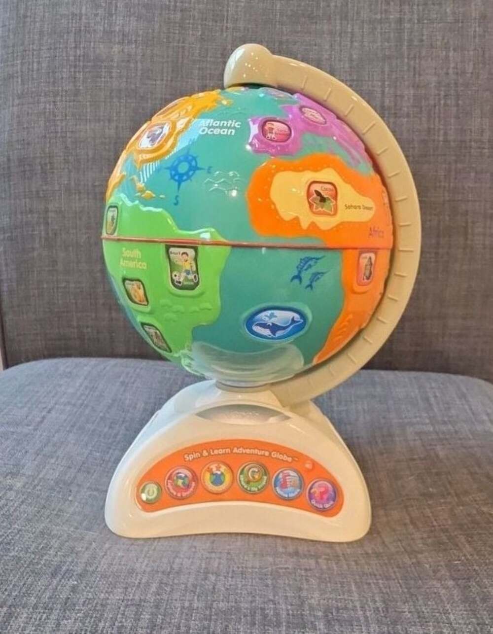 VTech Spin & Learn Adventure Globe Interactive Educational Toy Tested & Works!
